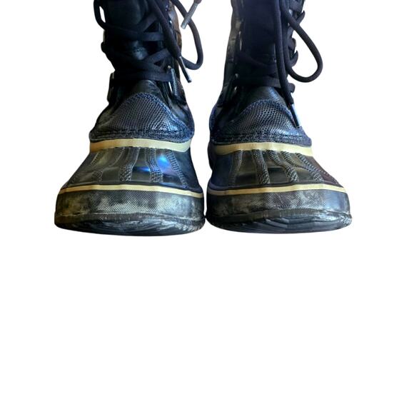 Sorel Joan of Arctic Waterproof Snow Boots Black/Navy Fur | Women’s 7 - Picture 10 of 10